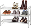 Simple Houseware 3-Tier Stackable Mesh Shoe Rack, Silver by SimpleHouseware