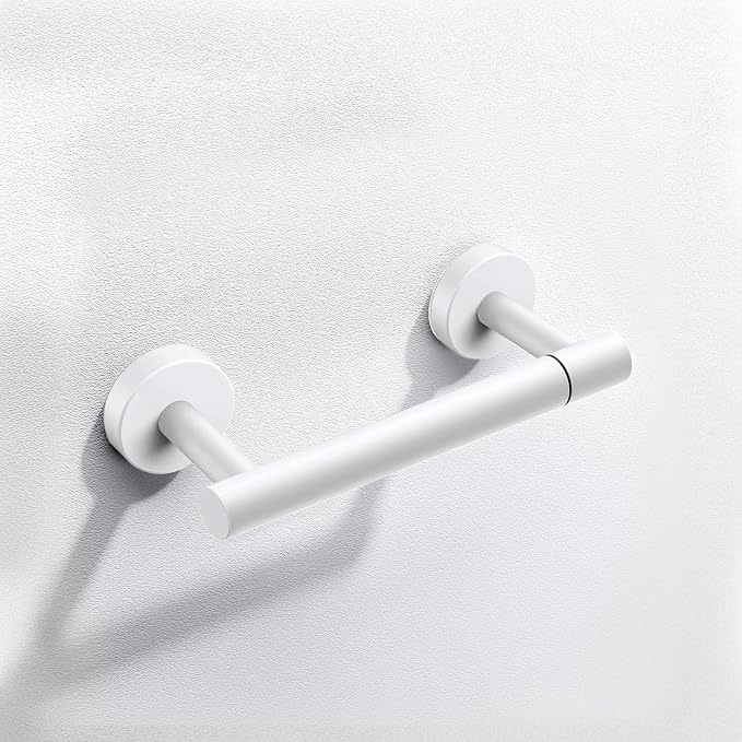 Day Moon™ - Toilet Paper Holder - Modern Roll Holder for Bathroom - 1 Pack - Wall Mount - Classic, White - Image 8