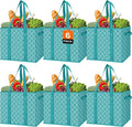 Reusable Grocery Bags 6 Pack, Foldable & Water Resistant Shopping Bags by WiseLife