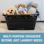 CleverMade Collapsible Laundry Basket, 39L Capacity, Foldable to 3.15 Inches, Pack of 2, Black - Image 5