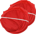 Simple Houseware Mesh Pop-Up Laundry Hamper with Side Pocket, 2 Pack, Red - Image 6