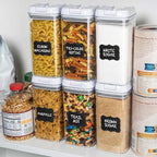 Shazo 6 PC 1.2L Clear Plastic Airtight Pantry Storage Containers with Lids - Image 5