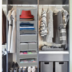 Simple Houseware 6 Shelf Hanging Closet Organizer with 5 Drawers Storage - Image 8