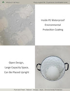 Round Elephant Laundry Hamper Waterproof Fabric Home Storage - Image 4