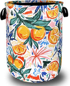Fruit Orange Laundry Basket Oxford Cloth Foldable Hamper 18.9x16.5 Inch by SELIONLIKN