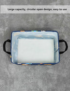 Rectangular Collapsible Laundry Basket with Side Handles, Star Astronaut - Image 7