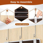 2 Pack 5 Tier Over the Door Organizer Space-Saving Storage for Any Room | Brown Hanging Closet Organizer with 10 Mesh Pockets and Clear Windows, Closet Organizers and Storage for Bathroom, Bedroom - Image 6