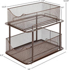 Sorbus Pull-Out Under Sink Organizer, Mesh Construction (Bronze, 1 Pack) - Image 3