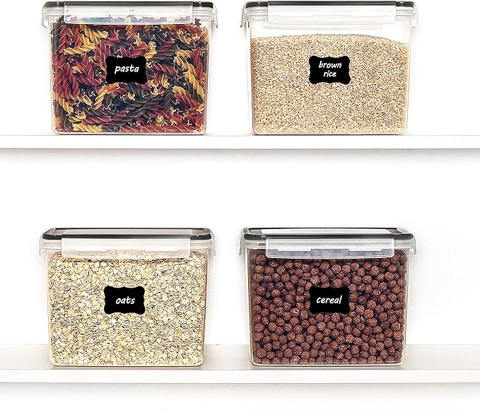 Vtopmart 3.6L Food Storage Containers, 4 PCS, Black - Image 3