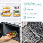 Vtopmart 8 Pack Glass Food Storage Containers with Airtight Lids - Image 4