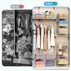 Sonyabecca 3-Tier Hanging Closet Organizer with 5 S Hooks, Closet Shelves for Clothes, Shoes, Handbags, Accessories, Hanging Basket, Closet Storage, Closet System, Closet Organizers and Storage - Image 7