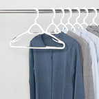Set of 5 Deluxe Non Slip Hangers by Neatfreak! - Space Saving Hangers for Clothes, Pants, Jackets and Shirt 60 Pack,White/Grey - Image 7
