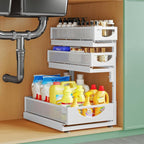 Under Sink Organizer, 1-Pack 3-Tier Pull Out Cabinet Organizers and Storage by Atrippy