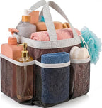 Handy Laundry Mesh Shower Caddy Portable for College Dorm Room Essentials, 7 Pocket Hanging Tote, Quick Dry Lightweight Toiletry Organizer, Reinforced Handles for Gym, Beach, Travel, Camping (Black) by Handy+Laundry