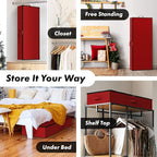 Simple Houseware 41.5" Wrapping Paper Organizer, Fits 40 Rolls, Red - Image 6