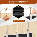 2 Pack 5 Tier Over the Door Organizer Space-Saving Storage for Any Room | Black Hanging Closet Organizer with 10 Mesh Pockets and Clear Windows, Closet Organizers and Storage for Bathroom, Bedroom - Image 6