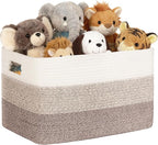 60L Woven Laundry Basket Hamper with Handles, Gradient Brown by SunNewt