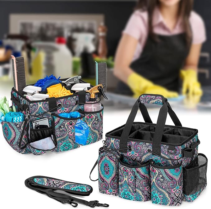 LoDrid Large Professional Cleaning Caddy with Detachable Divider, Totem - Image 7