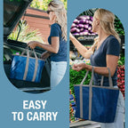 CleverMade EcoBasket Collapsible Grocery Tote, 30L Structured Tote Bag - Image 6