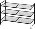Simple Houseware 3-Tier Stackable Mesh Shoe Rack, Black by SimpleHouseware