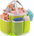 Handy Laundry Mesh Shower Caddy – 7 Pocket Portable Shower Caddy for Dorm, Gym, Travel & Bathroom – Quick-Dry Collapsible Organizer Tote Bag for College Essentials, Toiletries & Small Items (Green) by Handy+Laundry