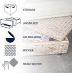 happimess Chett Underbed Storage Bin Wheels 26", White Wash - Image 3