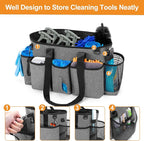 LoDrid Professional Cleaning Tote Caddy for Cleaning Supply, Gray - Image 6