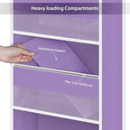 Univivi Fabric Over the Door Organizer for Baby Nursery, Purple, 6-Shelf - Image 5