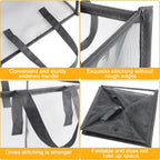 Zopeal 1 Pack Collapsible Mesh Laundry Basket, Grey, Single-layer - Image 4