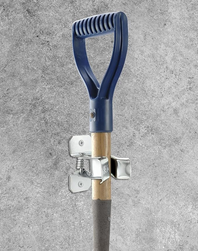 QWORK Spring Grip Mop and Broom Holder, 20 Pack Indoor and Outdoor Hanging Storage for Large Equipment such as Shovels, Rakes, Brooms, and Mops - Image 3