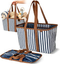 CleverMade Collapsible Tote LUXE, 30L Structured Tote Bag with Handles by CleverMade