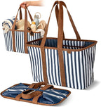 CleverMade Collapsible Tote LUXE, 30L Structured Tote Bag with Handles by CleverMade