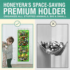 Honeyera Storage for Stuffed Animal - Over Door Organizer for Stuffies, Baby Accessories, and Toy Plush/Easy Installation with Breathable Hanging Pockets (Green) - Image 3