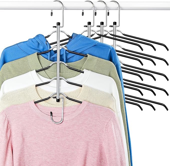 5 Tier Space Saving Shirt Hanger Non Slip Multi Blouse Hanger 4Pcs by Lomrsiul