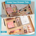 Vtopmart 15 PCS Clear Plastic Drawer Organizers Set, Vanity Organizer Trays - Image 2