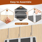 3 Pack 5 Tier Over the Door Organizer Space-Saving Storage for Any Room | Grey Hanging Closet Organizer with 10 Mesh Pockets and Clear Windows, Closet Organizers and Storage for Bathroom, Bedroom - Image 6