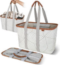 CleverMade Collapsible Tote LUXE, 30L Structured Tote Bag with Handles by CleverMade