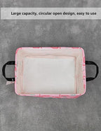 Rectangular Collapsible Laundry Basket with Side Handles, Pink Flamingo - Image 6