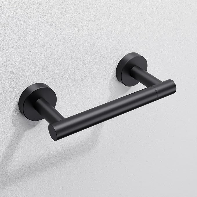 Day Moon™ - Toilet Paper Holder - Modern Roll Holder for Bathroom - 2 Pack - Wall Mount, Black - Image 8