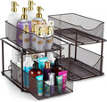 Sorbus Pull-Out Under Sink Organizer, Mesh Construction (Bronze, 2 Pack) by Sorbus