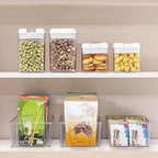 Vtopmart 6 Pack Food Storage Organizer Bins, Clear Plastic, 4 Compartments - Image 4
