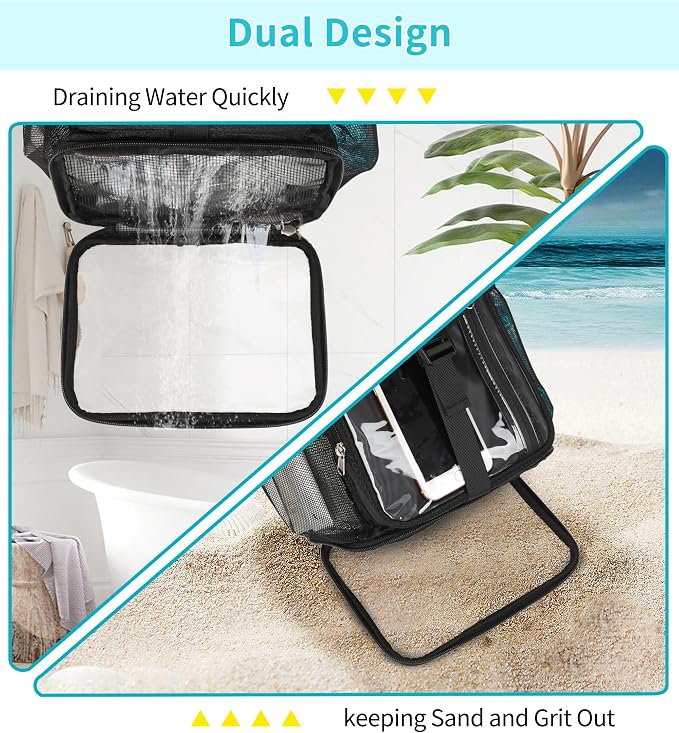 Shower Caddy Portable Mesh Shower Bag for College Dorm Room Essentials - Image 4