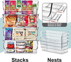 Sorbus Clear Pantry Organizer with Stackable Storage Bins, Open Front - Image 4