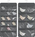26-Pocket Hanging Closet Organizer for Socks and Underwear, Dark Gray by Bosuelife