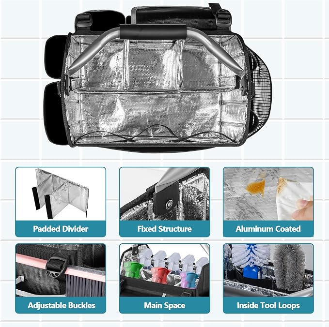 HODRANT Wearable Cleaning Caddy Organizer with Divider & Support Pad - Image 2