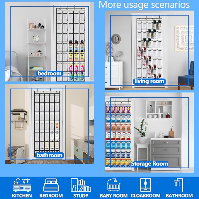 Shoe Rack for Door, Over Door Shoe Organizer for Closet - Image 6