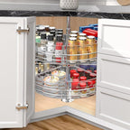 JOWBOOW Lazy Susan Organizer Bins for 26"-27" Diameter Corner Cabinet Lazy Susan, 6 Pack, Clear Plastic Cabinet and Pantry Storage Bin, 1/8 Wedge-Food Safe, BPA Free - Image 2