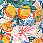 Fruit Orange Laundry Basket Oxford Cloth Foldable Hamper 18.9x16.5 Inch - Image 5