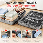 MEIQIHOME 10 Pack PackEase Travel Vacuum Bags 1500mAh Wireless Pump, 80% Compression Space Saver for Luggage, Clear PA+PE Reusable Seal Bags for Clothes, Portable Electric Air Pump for Travel & Home - Image 7