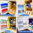 Slim Caddy LARGE Adhesive Cabinet Door Organizer | Optimize Your Cabinet Space | Kitchen Plastic Lids Organizer, Bathroom Accessories Storage, Under Sink, More | 2 PK, 10”L x 3.5”H x 1.8”D each - Image 4